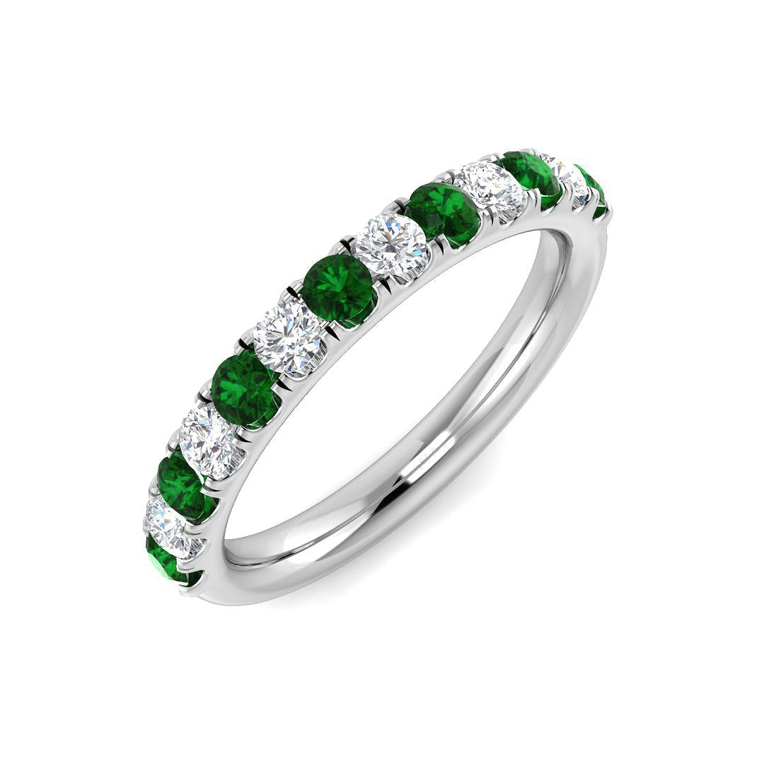 Half Eternity Diamond Ring 0.5ct – SL9586~EM – 18k White Gold