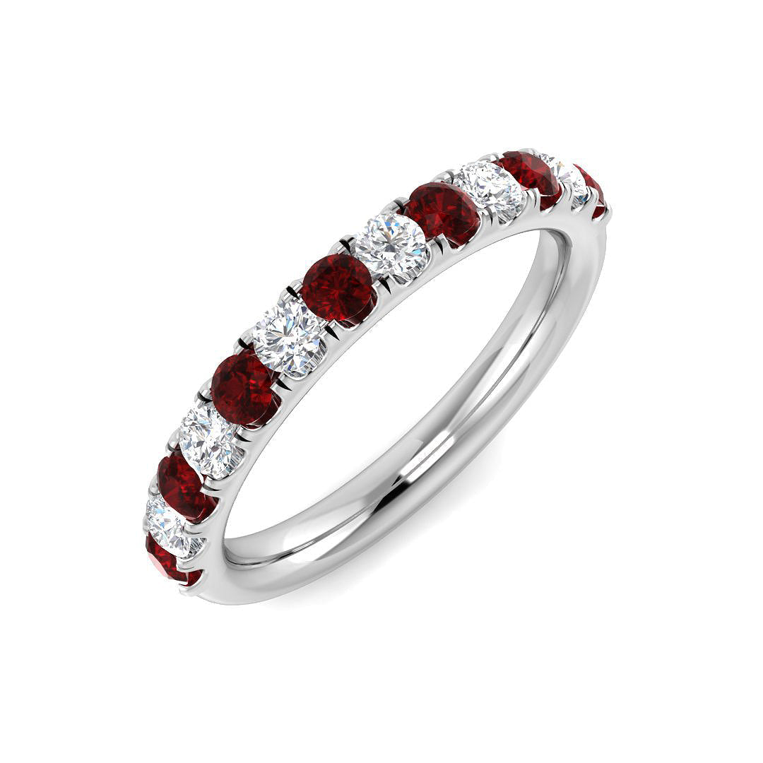 Half Eternity Diamond Ring 0.5ct–0.6ct – SR7945~RY – 9k White Gold