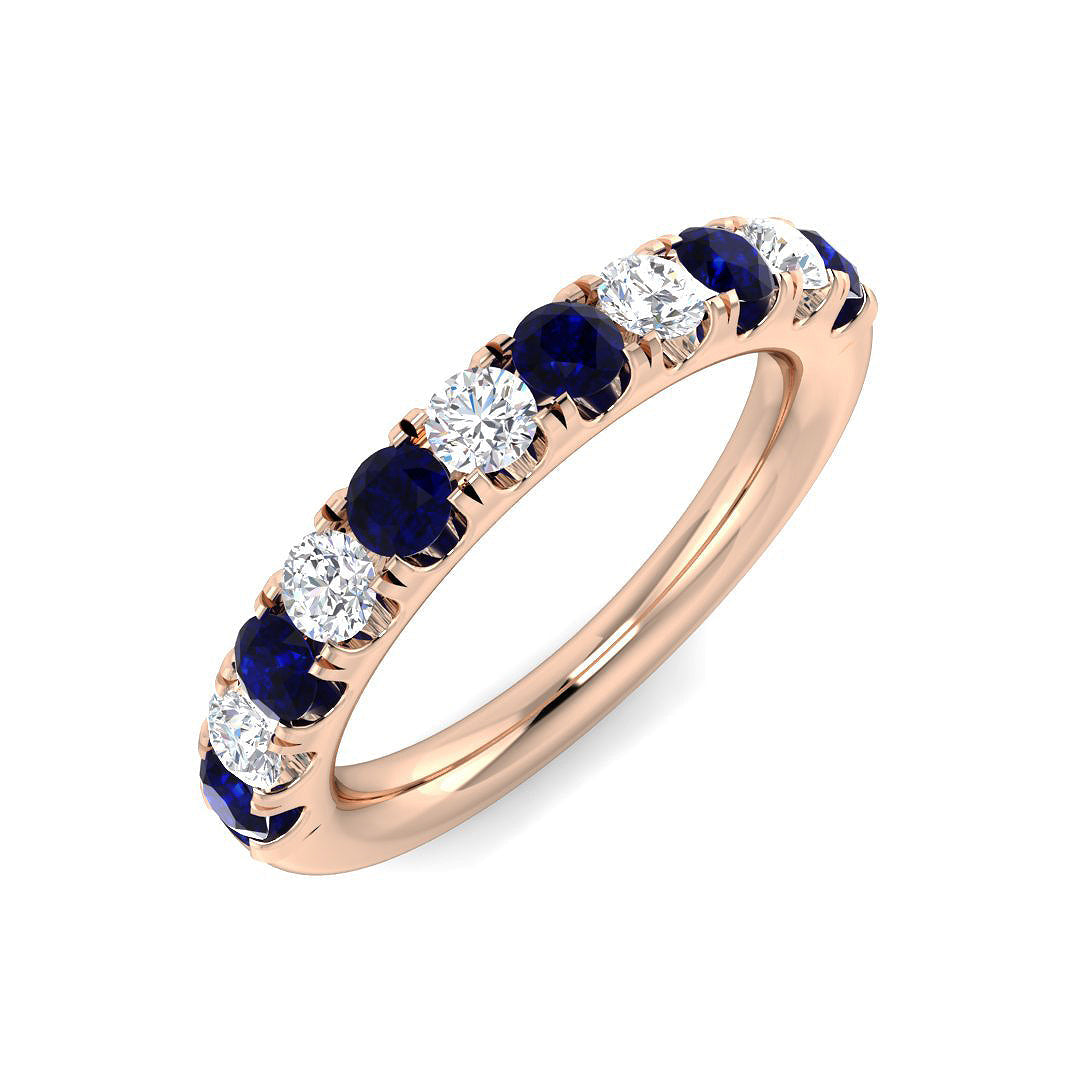 Half Eternity Diamond Ring 0.64ct – XYR11330~BS – 18k Rose Gold