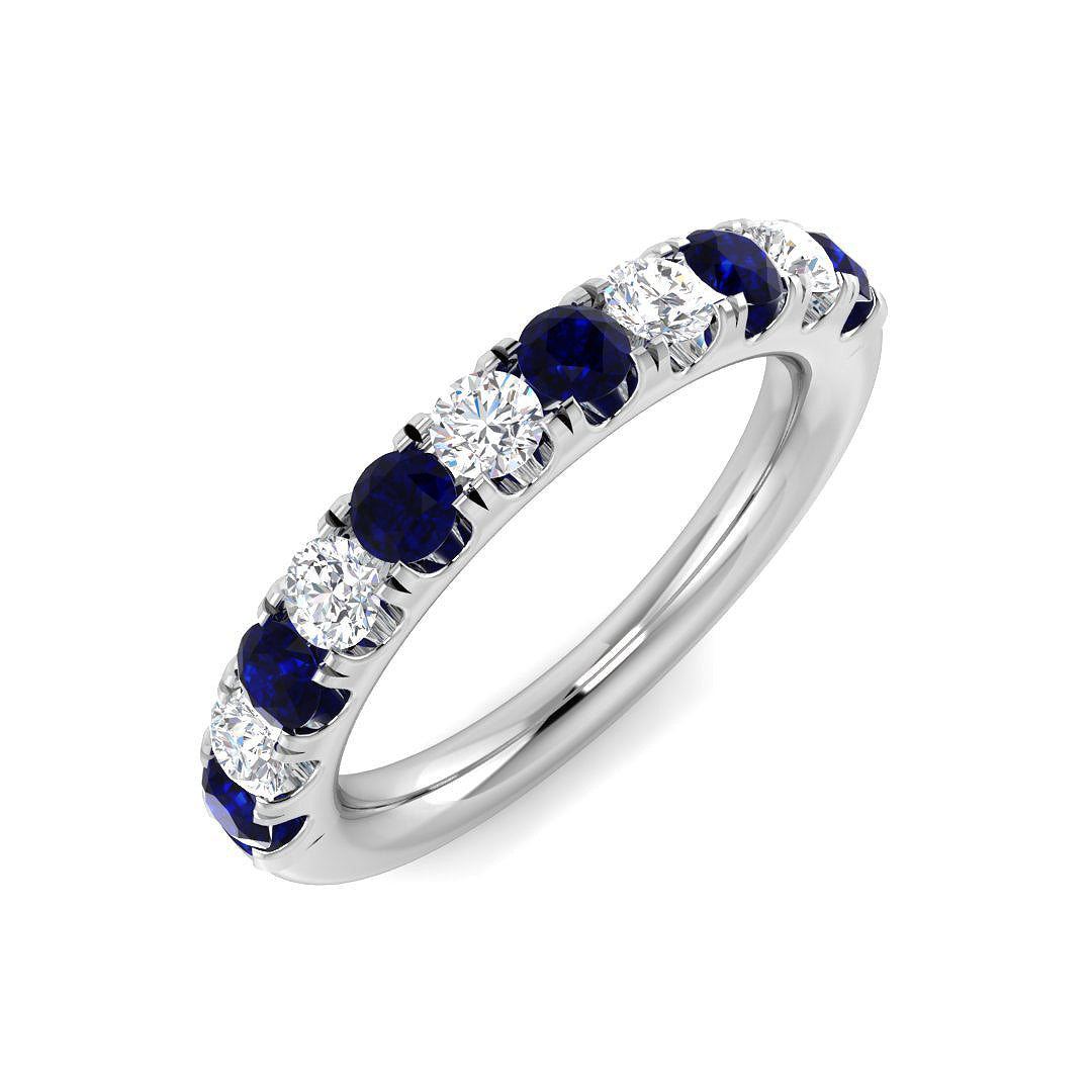 Half Eternity Diamond Ring 0.64ct – XYR11330~BS – 18k White Gold