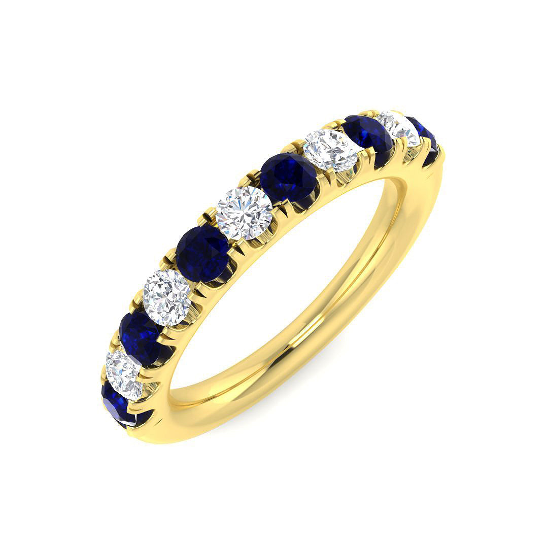 Half Eternity Diamond Ring 0.64ct – XYR11330~BS – 18k Yellow Gold