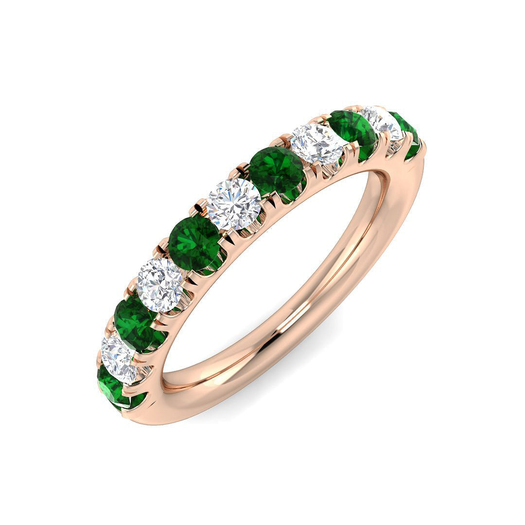 Half Eternity Diamond Ring 0.75ct–0.88ct – XYR11330~EM – 18k Rose Gold