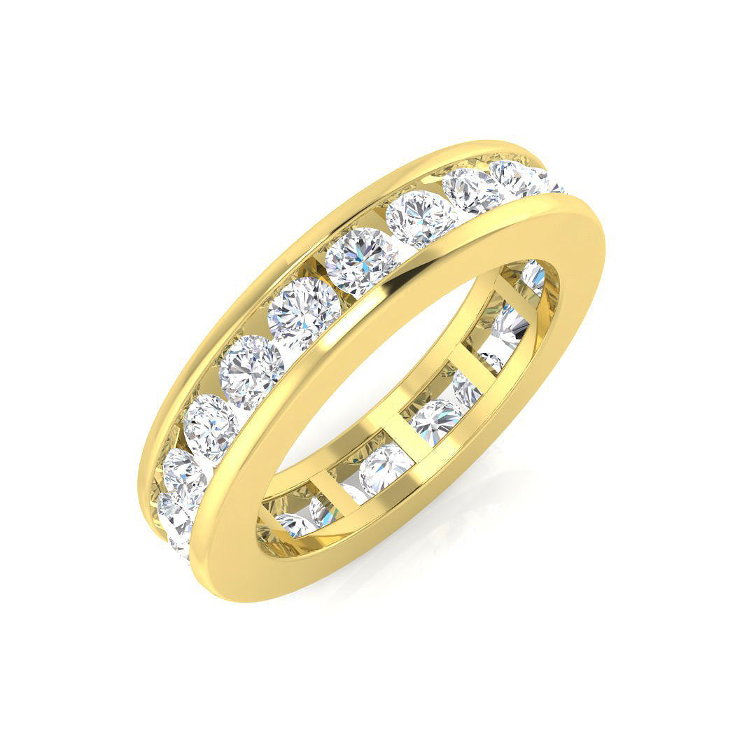 Full Eternity Diamond Ring 0.5ct–3.3ct – SL4304 – 18k Yellow Gold