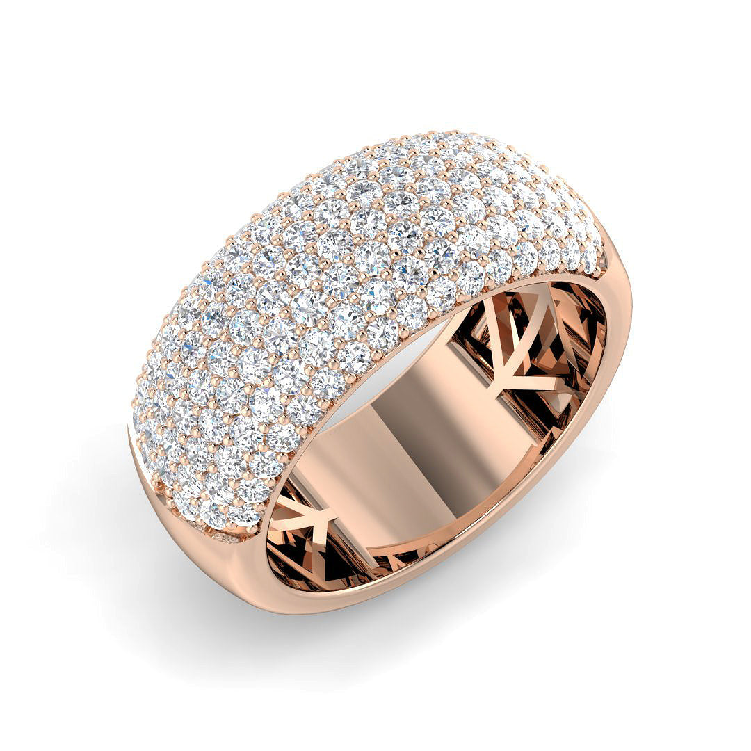 Pave Diamond Ring 0.99ct–2.42ct – SL5163 – 18k Rose Gold