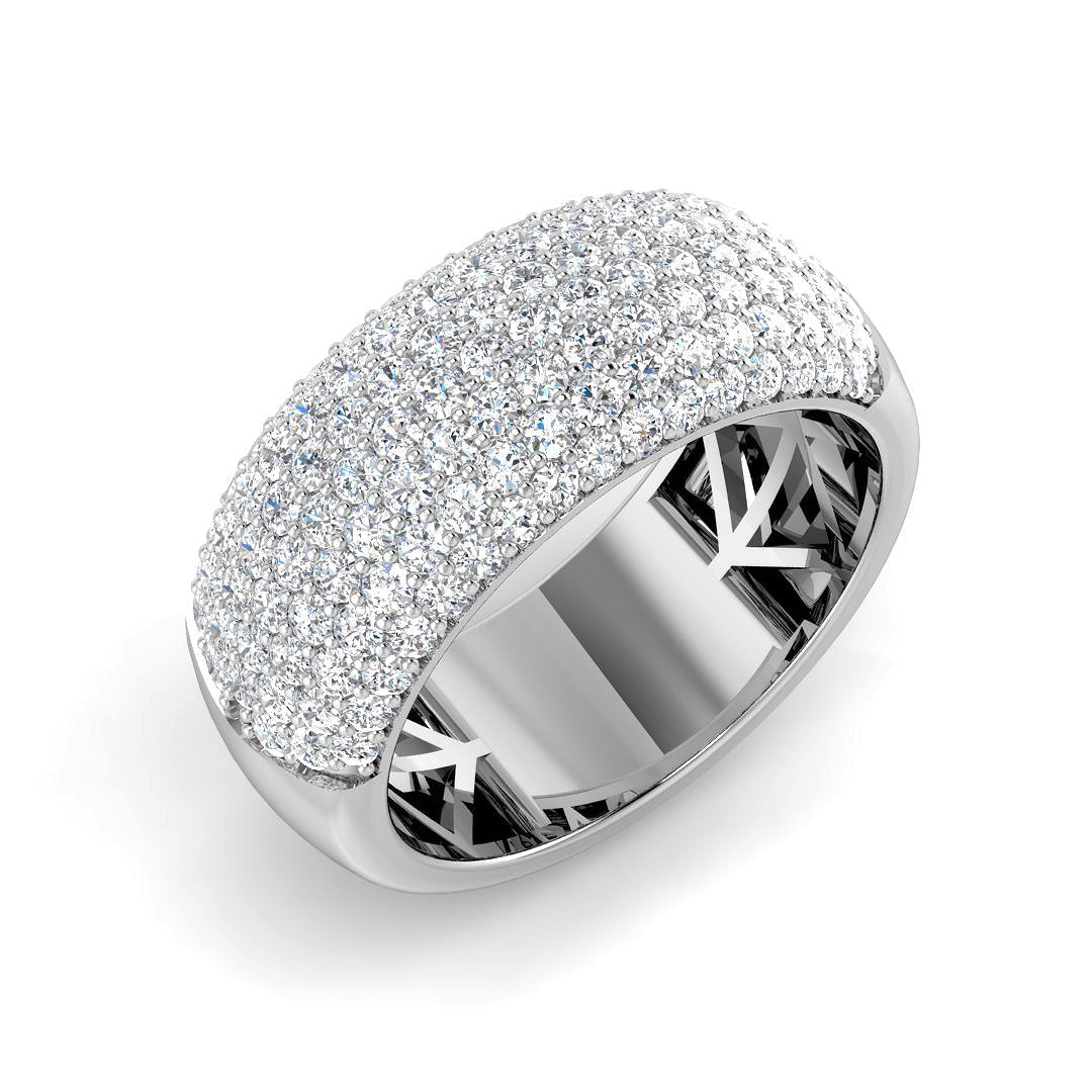 Pave Diamond Ring 0.99ct–2.42ct – SL5163 – 18k White Gold