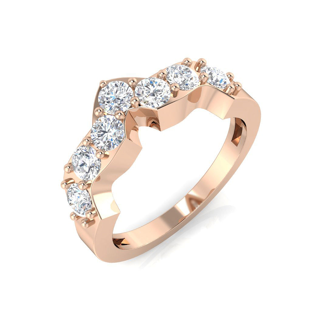 Wishbone Diamond Ring 1.0ct – SL6009 – 18k Rose Gold