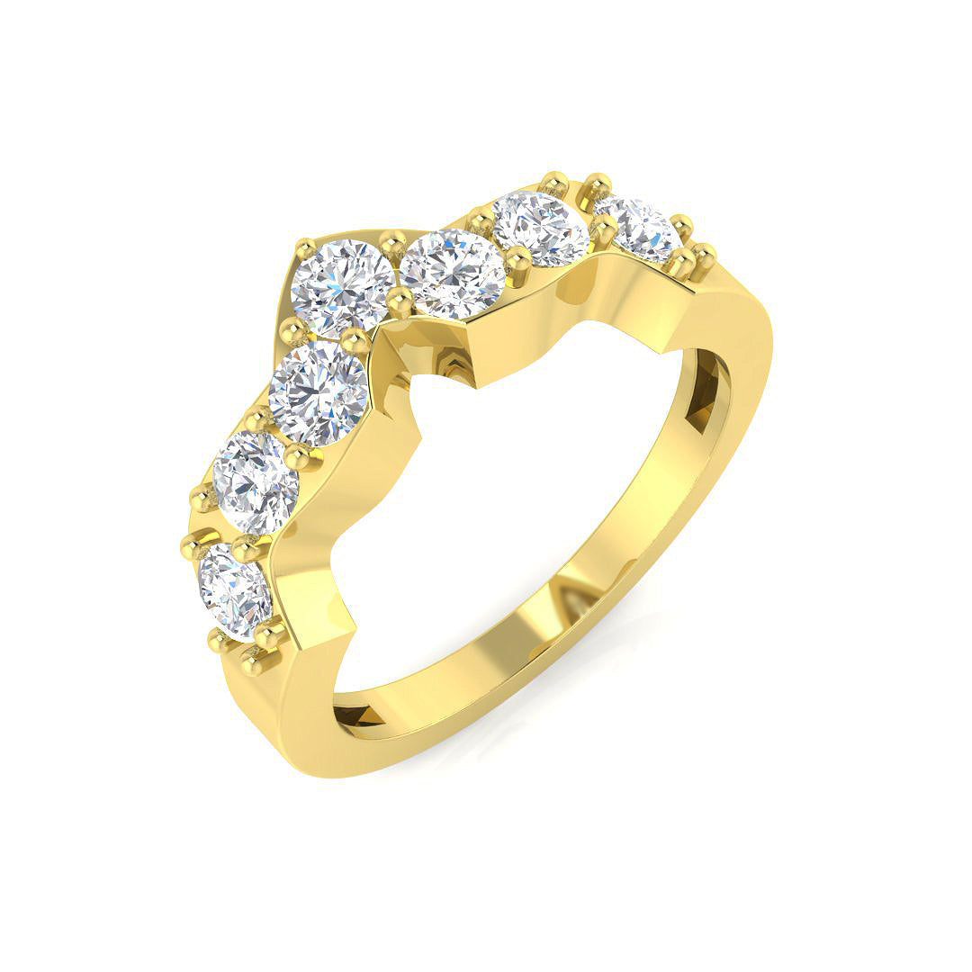 Wishbone Diamond Ring 1.0ct – SL6009 – 18k Yellow Gold