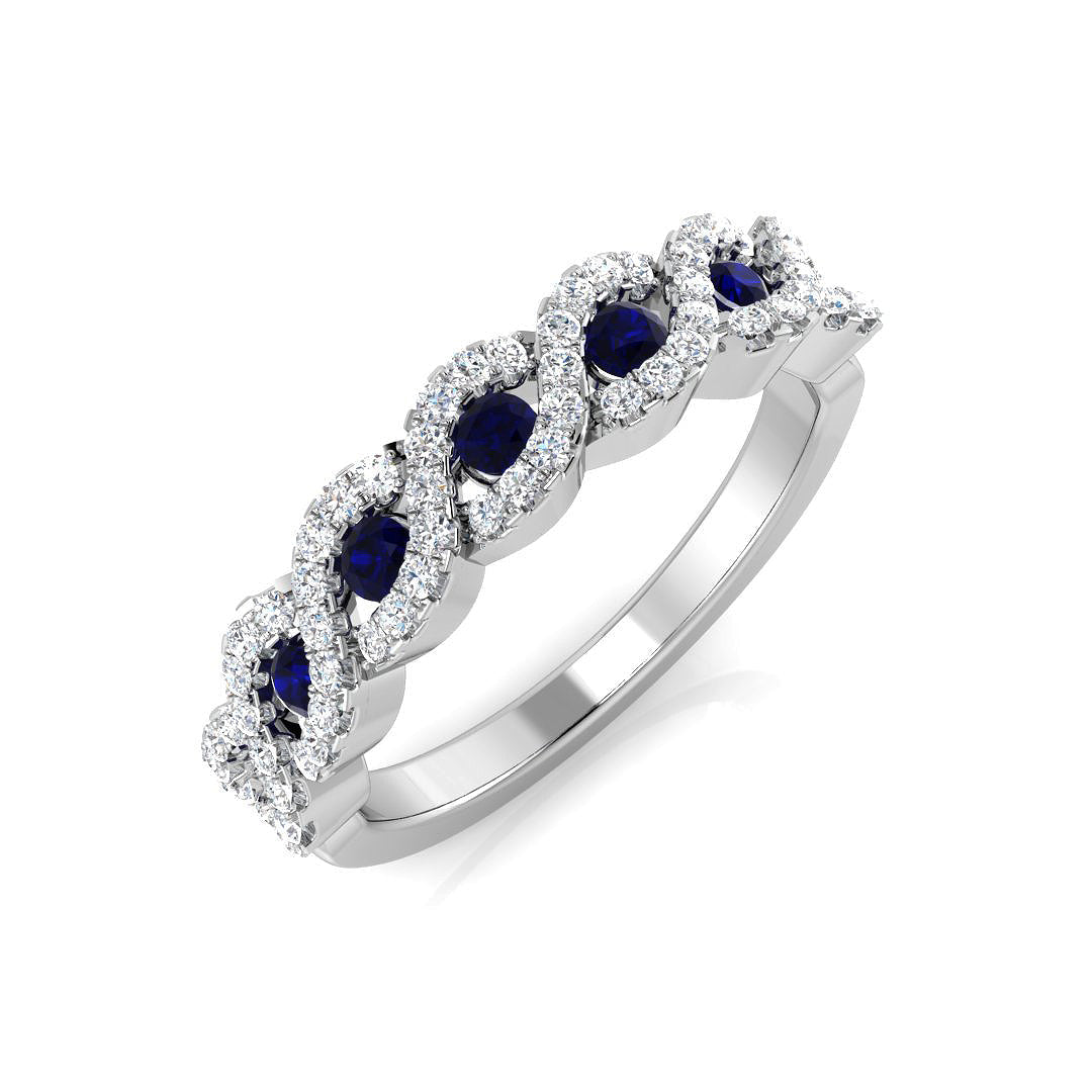 Fancy Diamond Ring 0.45ct–0.6ct – BJR0316 – 18k White Gold