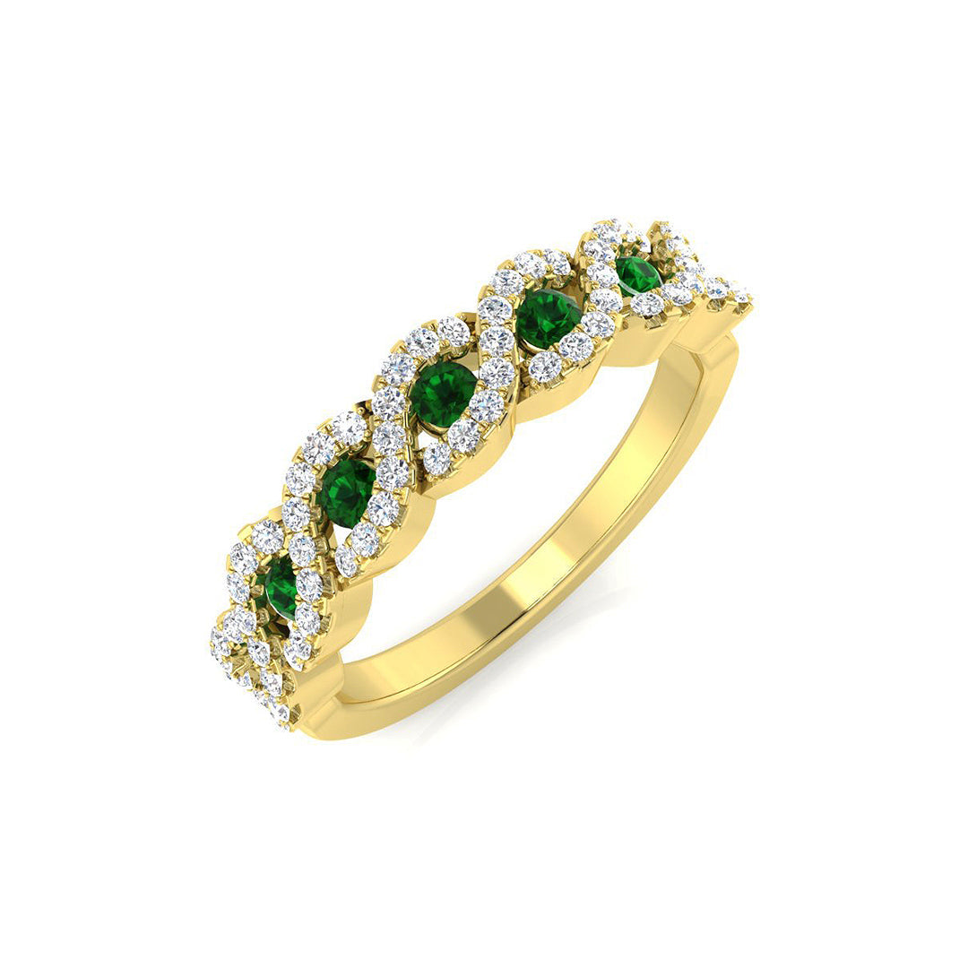Fancy Diamond Ring 0.45ct – BJR0316~EM – 18k Yellow Gold