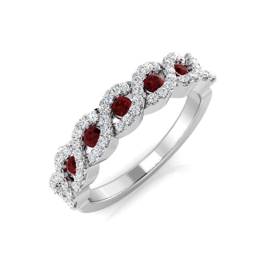 Fancy Diamond Ring 0.45ct–0.6ct – BJR0316 – 18k White Gold