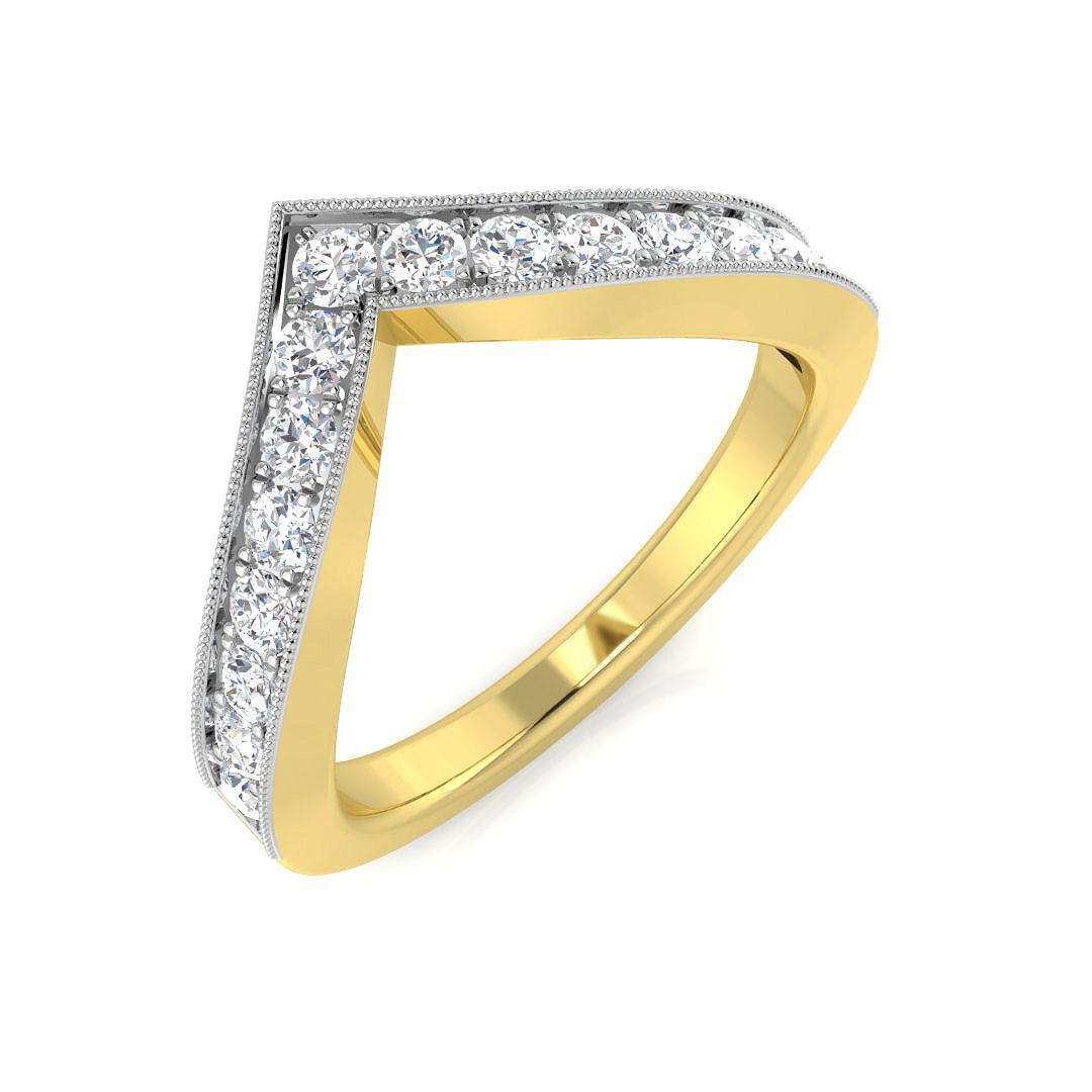 Wishbone Diamond Ring 0.14ct–0.5ct – SL7291 – 18k Yellow Gold