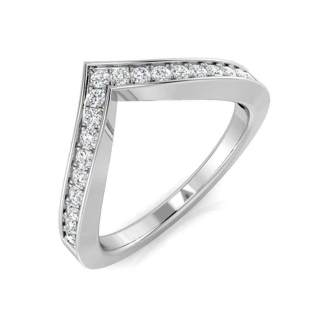 Wishbone Diamond Ring 0.1ct–0.25ct – SL7292 – 18k White Gold