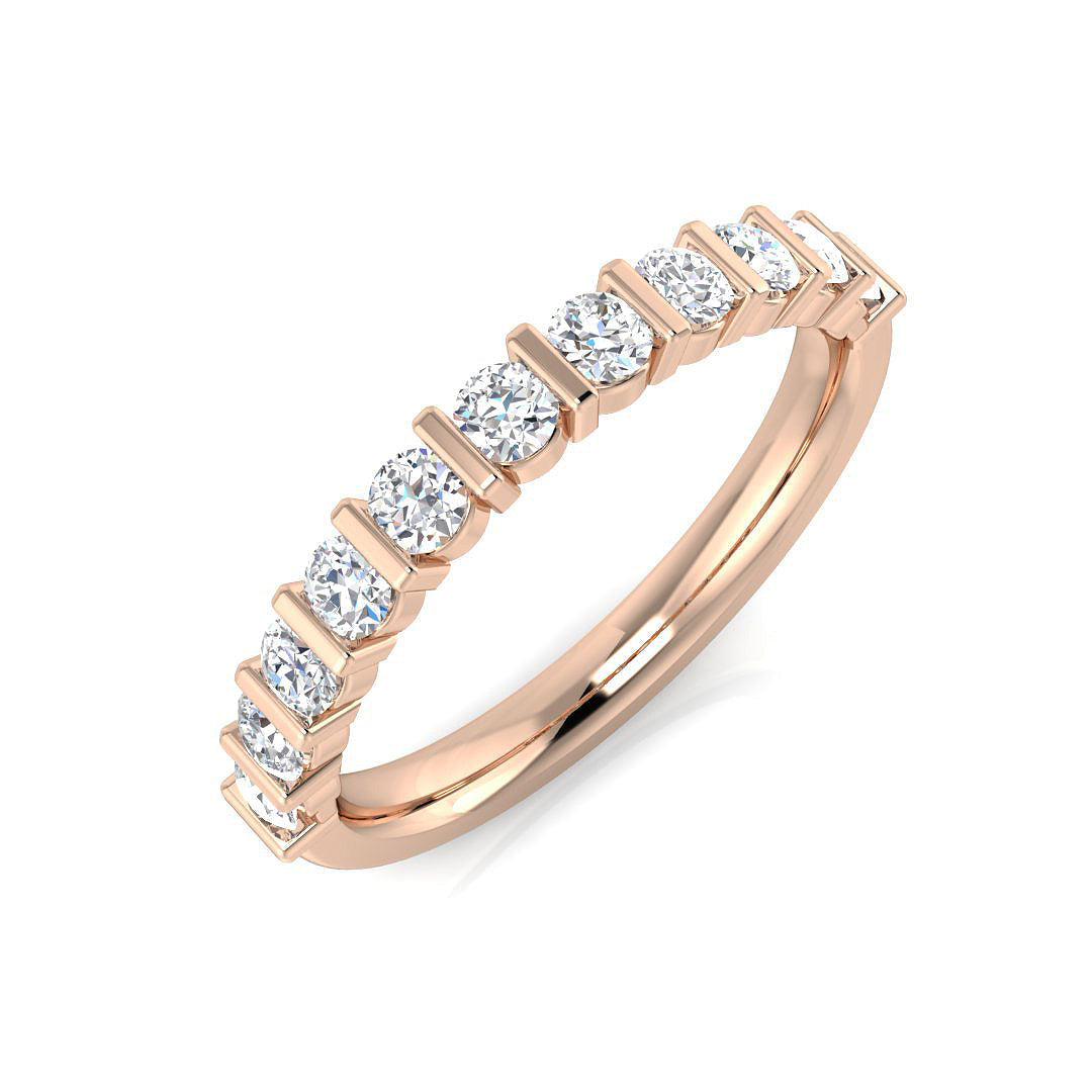 Half Eternity Diamond Ring 0.48ct–1.35ct – SL7330 – 18k Rose Gold