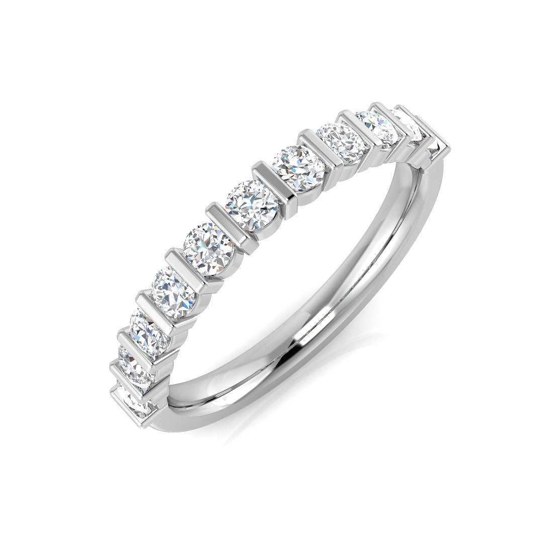 Half Eternity Diamond Ring 0.48ct–1.35ct – SL7330 – 18k White Gold