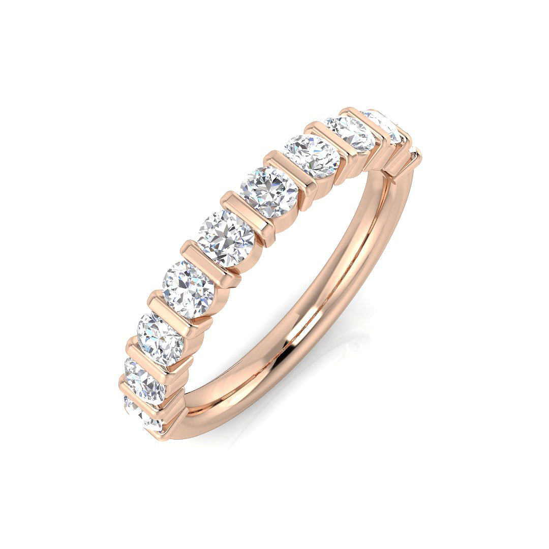 Half Eternity Diamond Ring 0.48ct–1.35ct – SL7330 – 18k Rose Gold