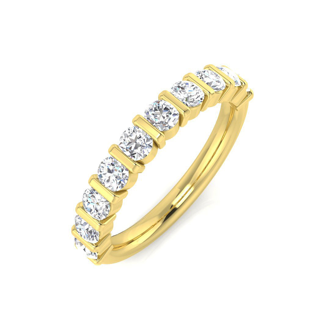 Half Eternity Diamond Ring 0.48ct–1.35ct – SL7330 – 18k Yellow Gold