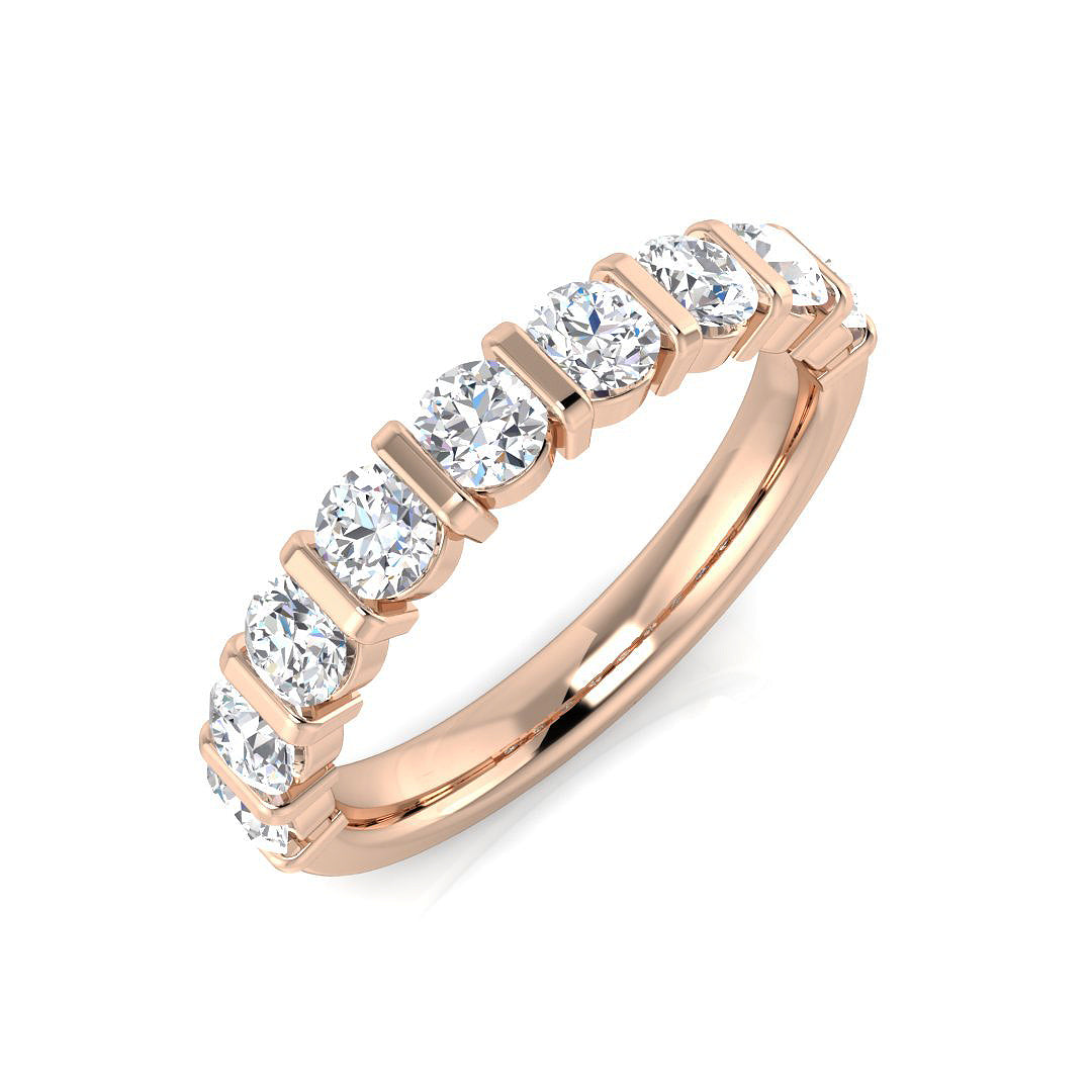Half Eternity Diamond Ring 0.48ct–1.35ct – SL7330 – 18k Rose Gold