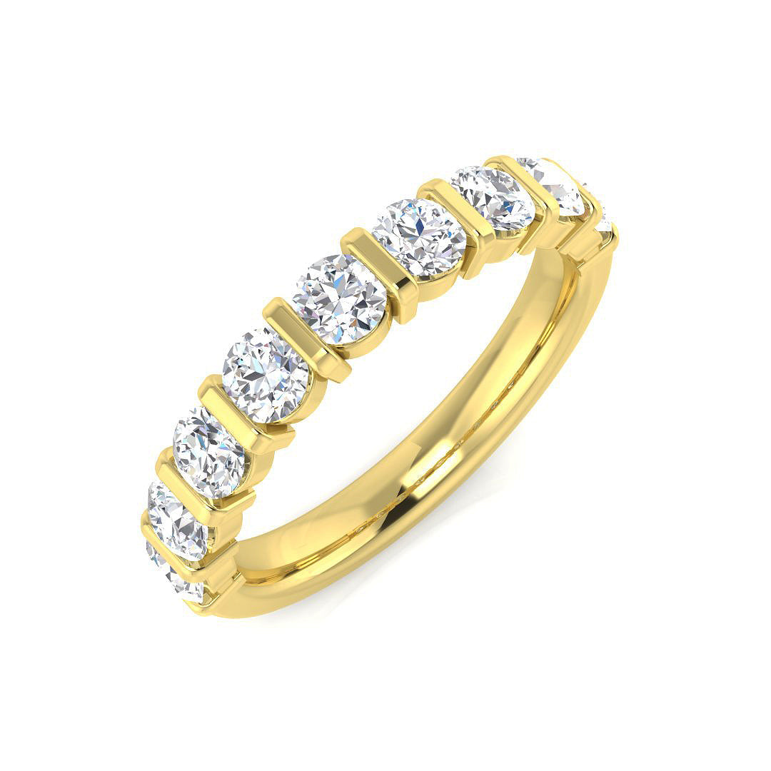 Half Eternity Diamond Ring 0.48ct–1.35ct – SL7330 – 18k Yellow Gold