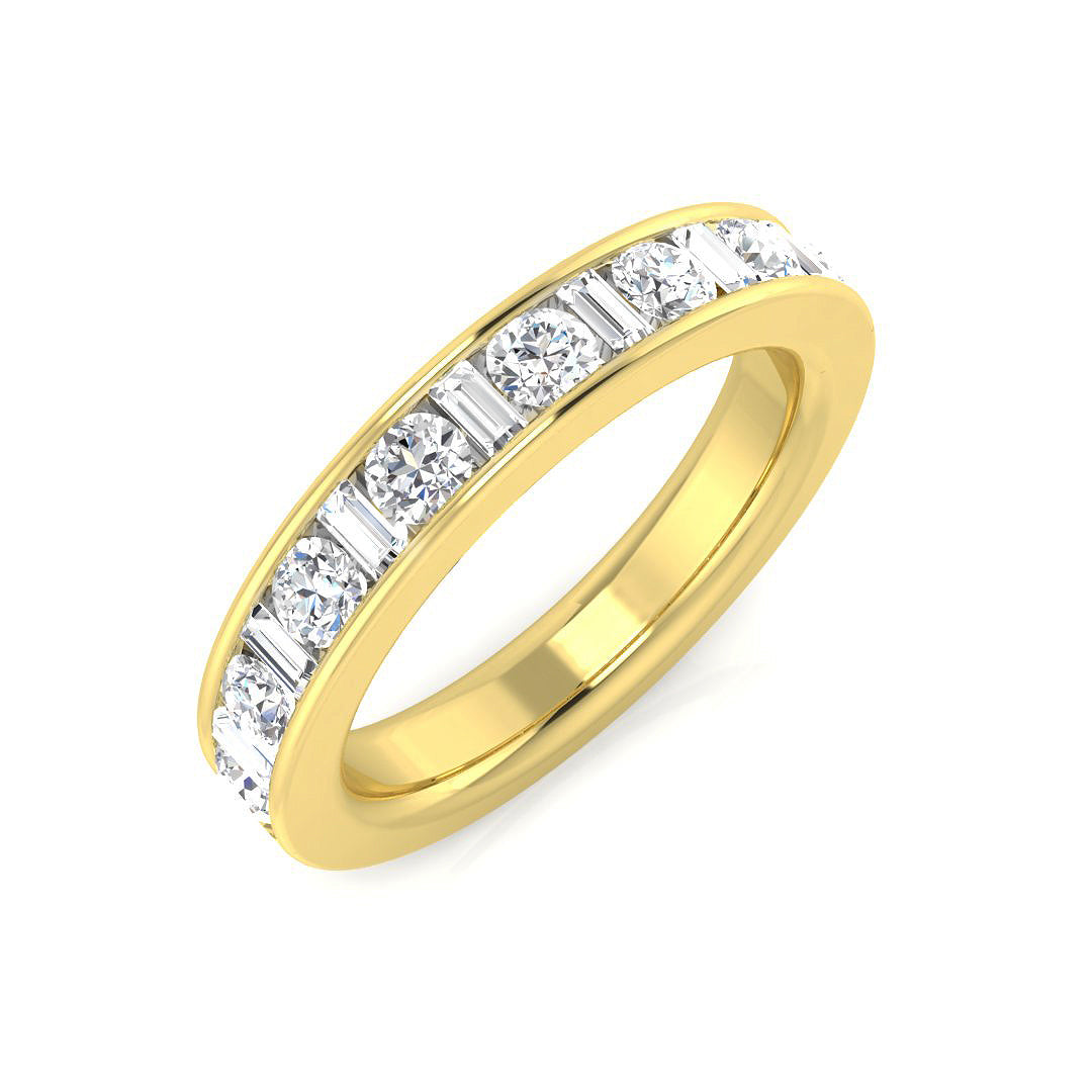 Half Eternity Diamond Ring 0.91ct – SL7384 – 18k Yellow Gold