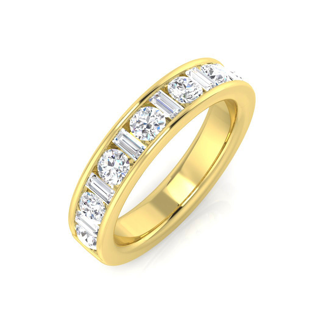 Half Eternity Diamond Ring 1.06ct – SL7385 – 18k Yellow Gold