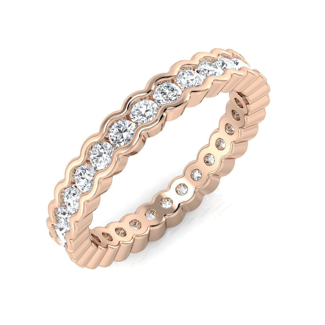 Full Eternity Diamond Ring 1.0ct–2.11ct – SL7389 – 18k Rose Gold