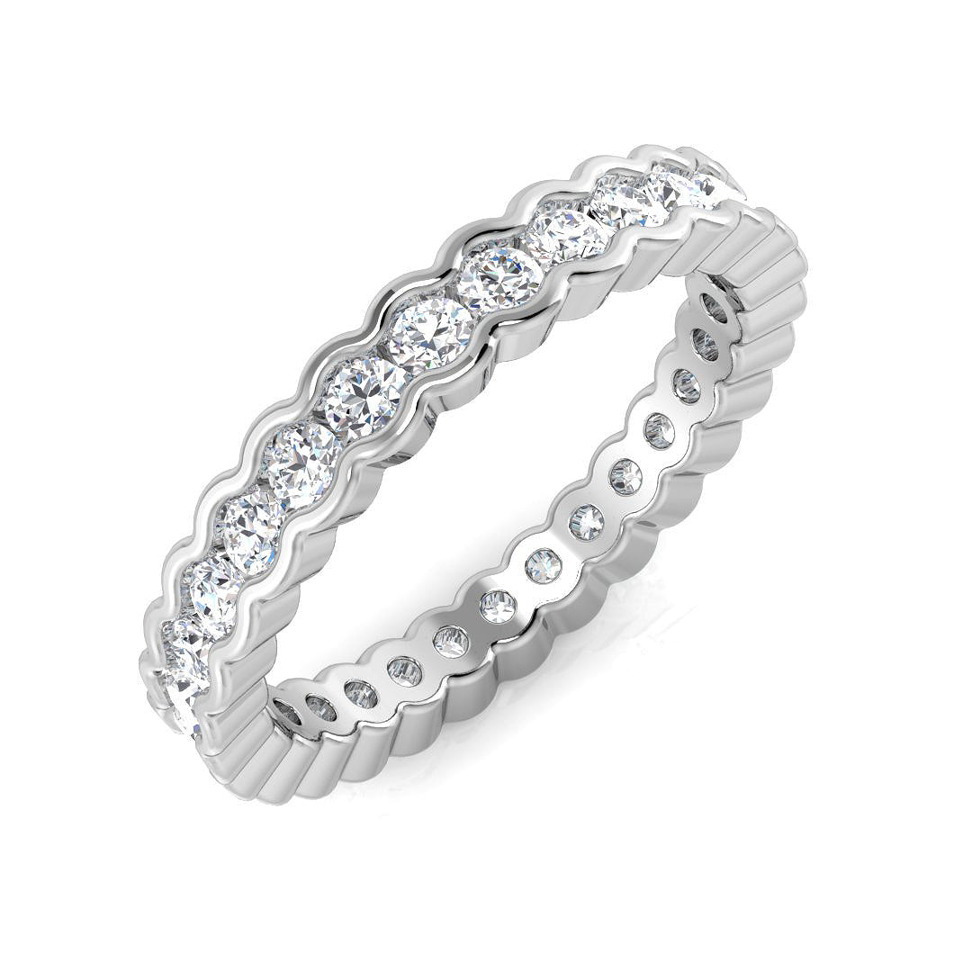 Full Eternity Diamond Ring 1.0ct–2.11ct – SL7389 – 18k White Gold