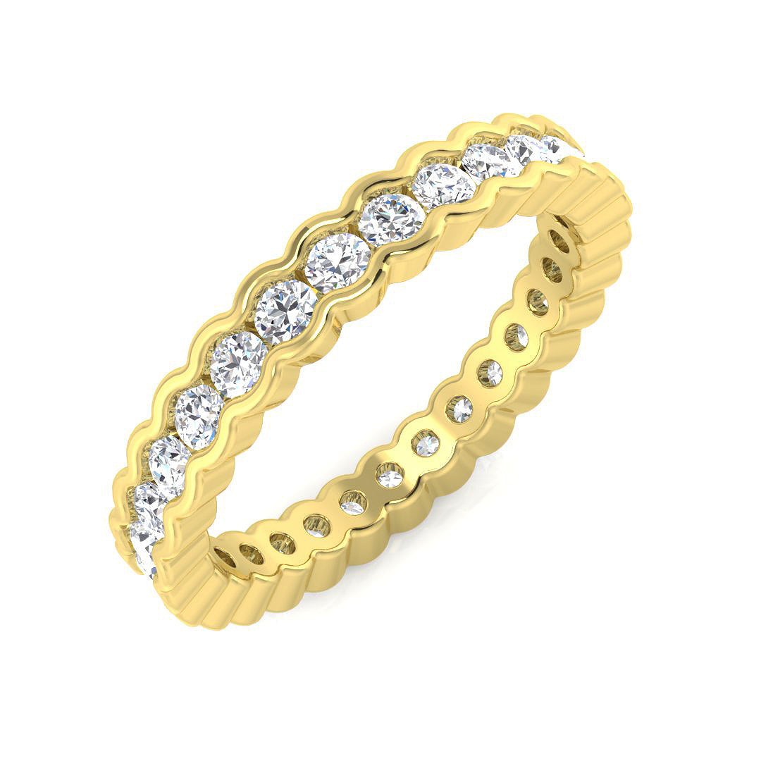 Full Eternity Diamond Ring 1.0ct–2.11ct – SL7389 – 18k Yellow Gold