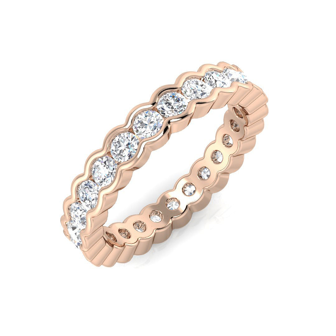 Full Eternity Diamond Ring 1.0ct–2.11ct – SL7389 – 18k Rose Gold