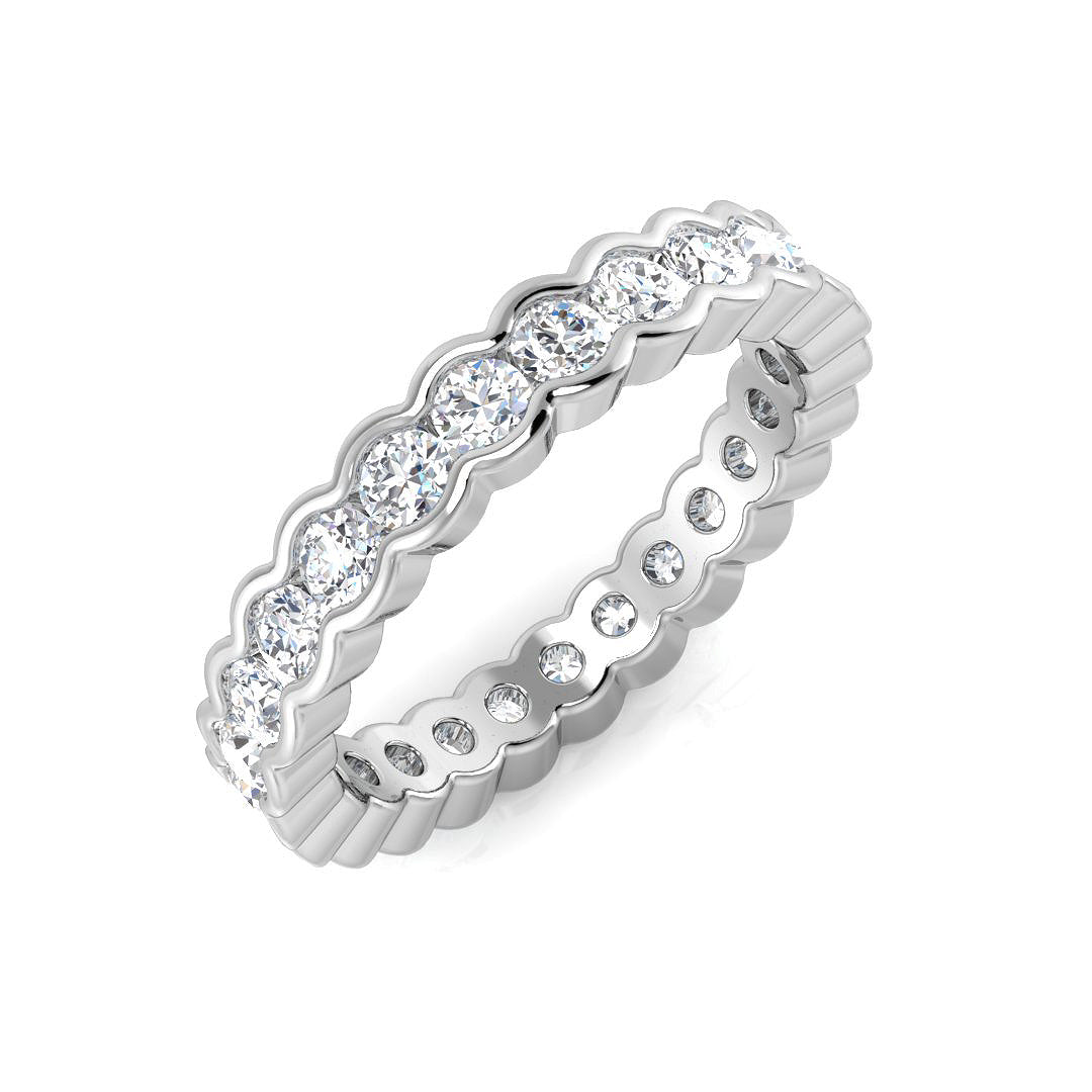 Full Eternity Diamond Ring 1.0ct–2.11ct – SL7389 – 18k White Gold