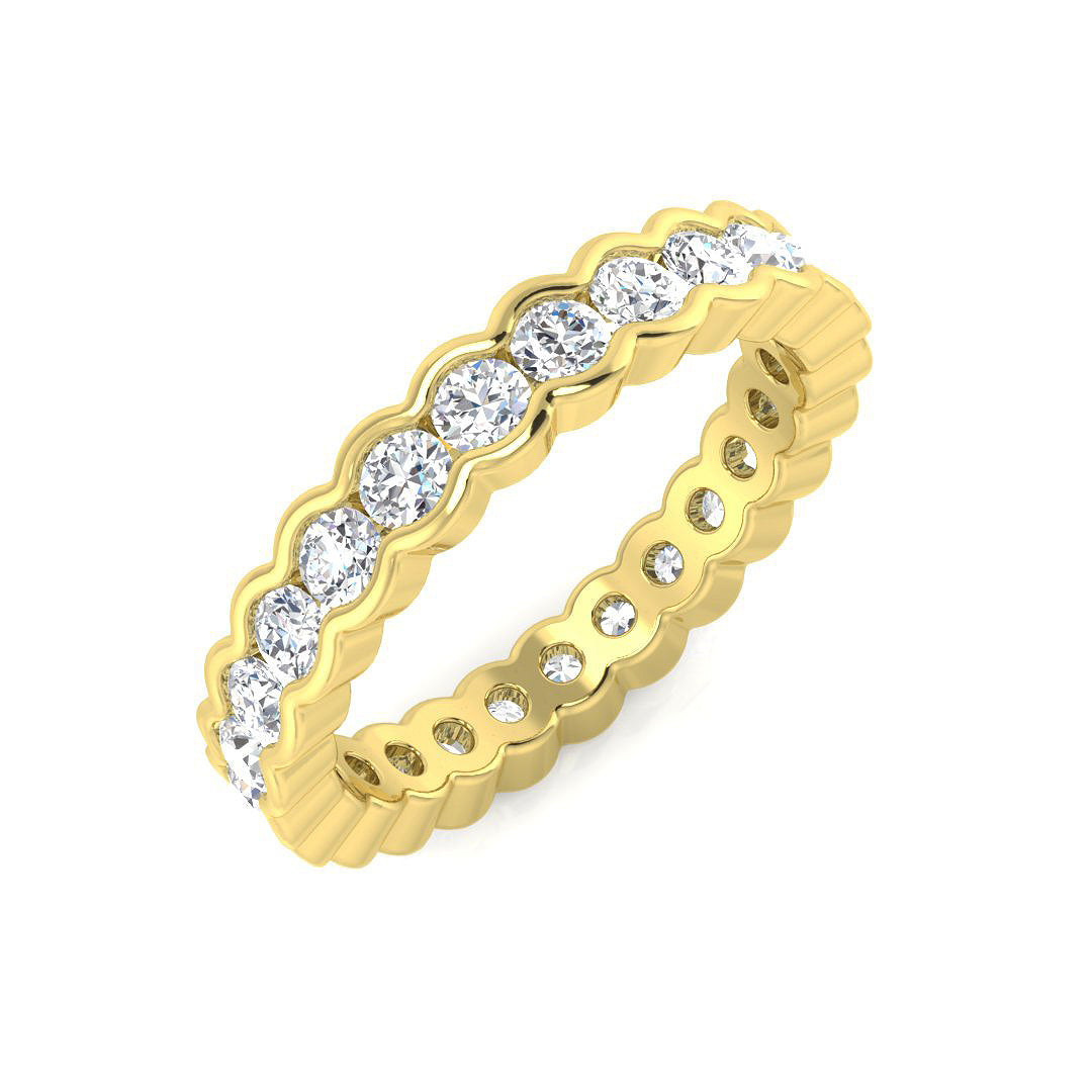 Full Eternity Diamond Ring 1.0ct–2.11ct – SL7389 – 18k Yellow Gold