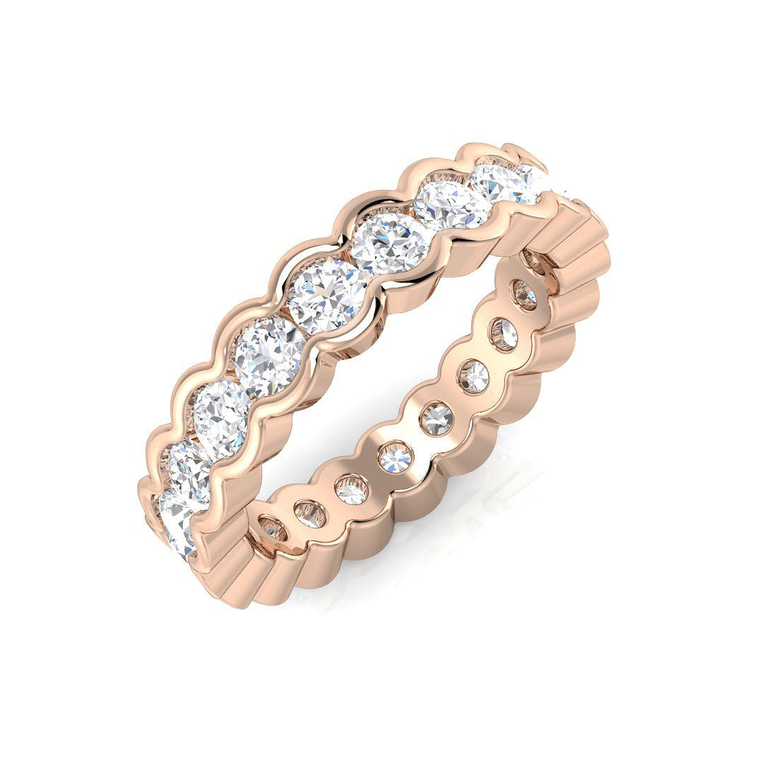 Full Eternity Diamond Ring 1.0ct–2.11ct – SL7389 – 18k Rose Gold