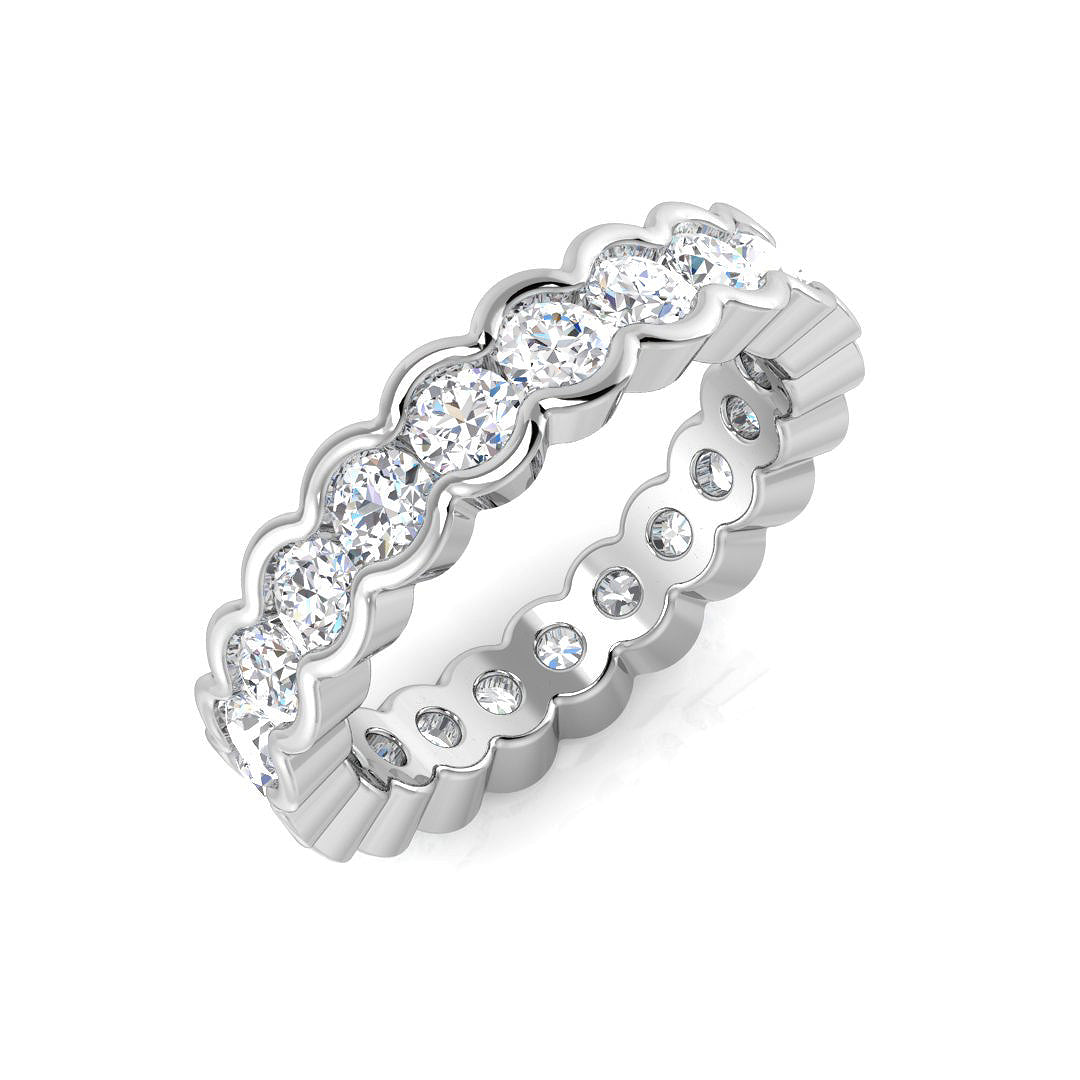 Full Eternity Diamond Ring 1.0ct–2.11ct – SL7389 – 18k White Gold