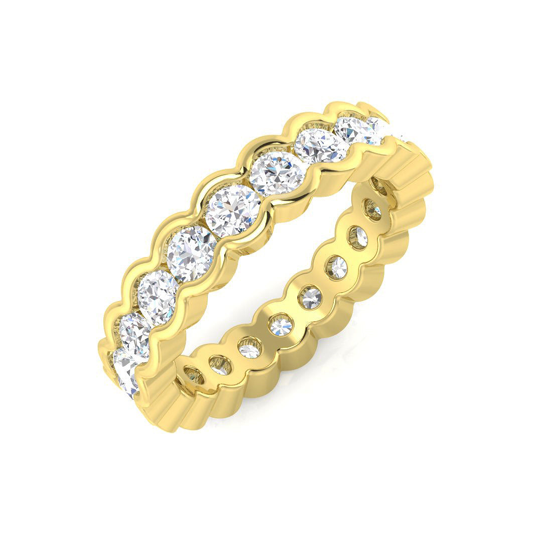 Full Eternity Diamond Ring 1.0ct–2.11ct – SL7389 – 18k Yellow Gold
