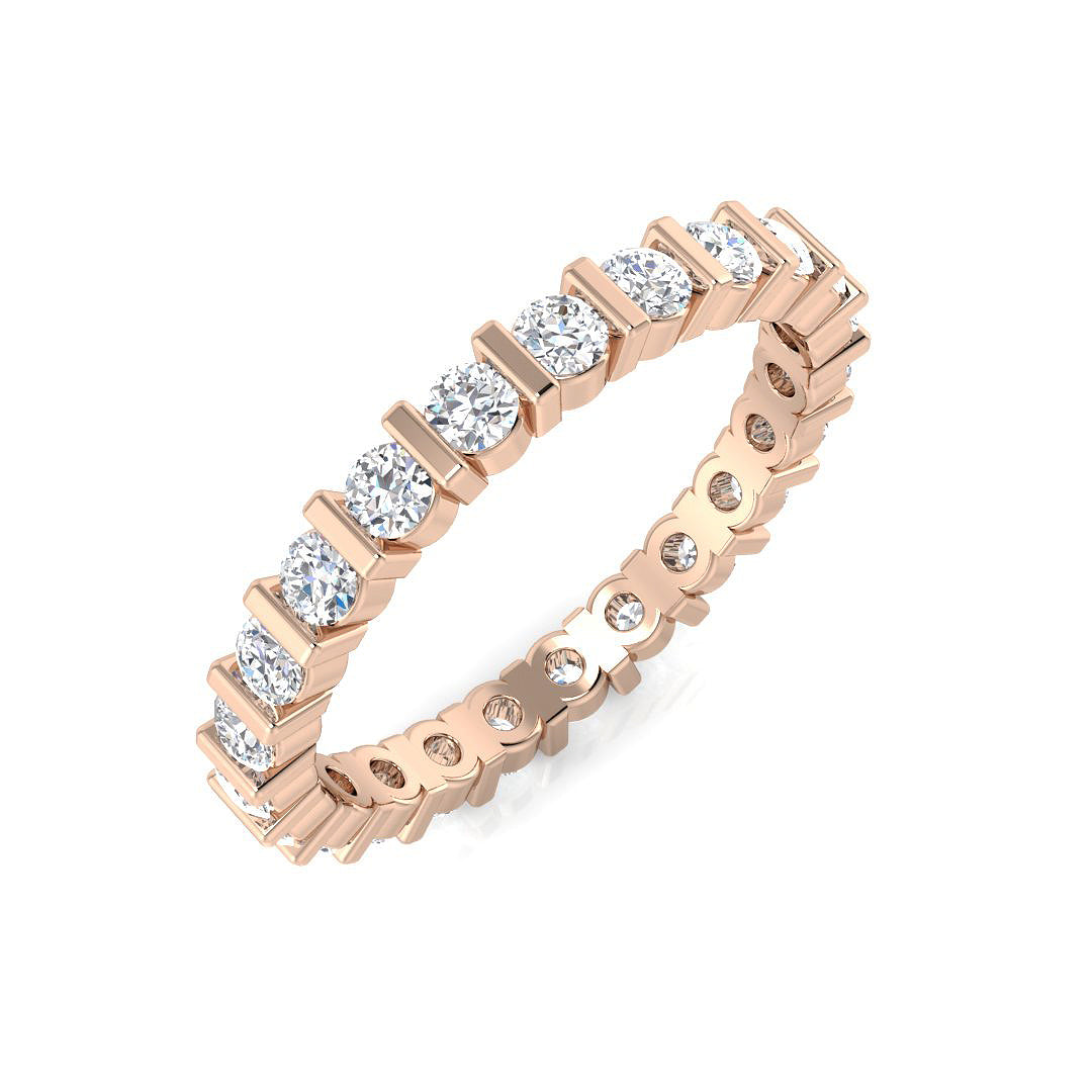 Full Eternity Diamond Ring 1.02ct–2.05ct – SL7402 – 18k Rose Gold
