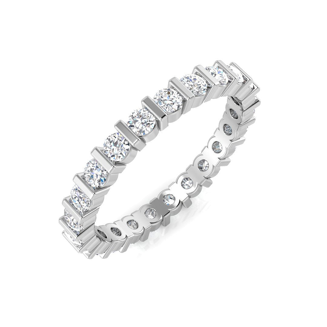 Full Eternity Diamond Ring 1.02ct–2.05ct – SL7402 – 18k White Gold