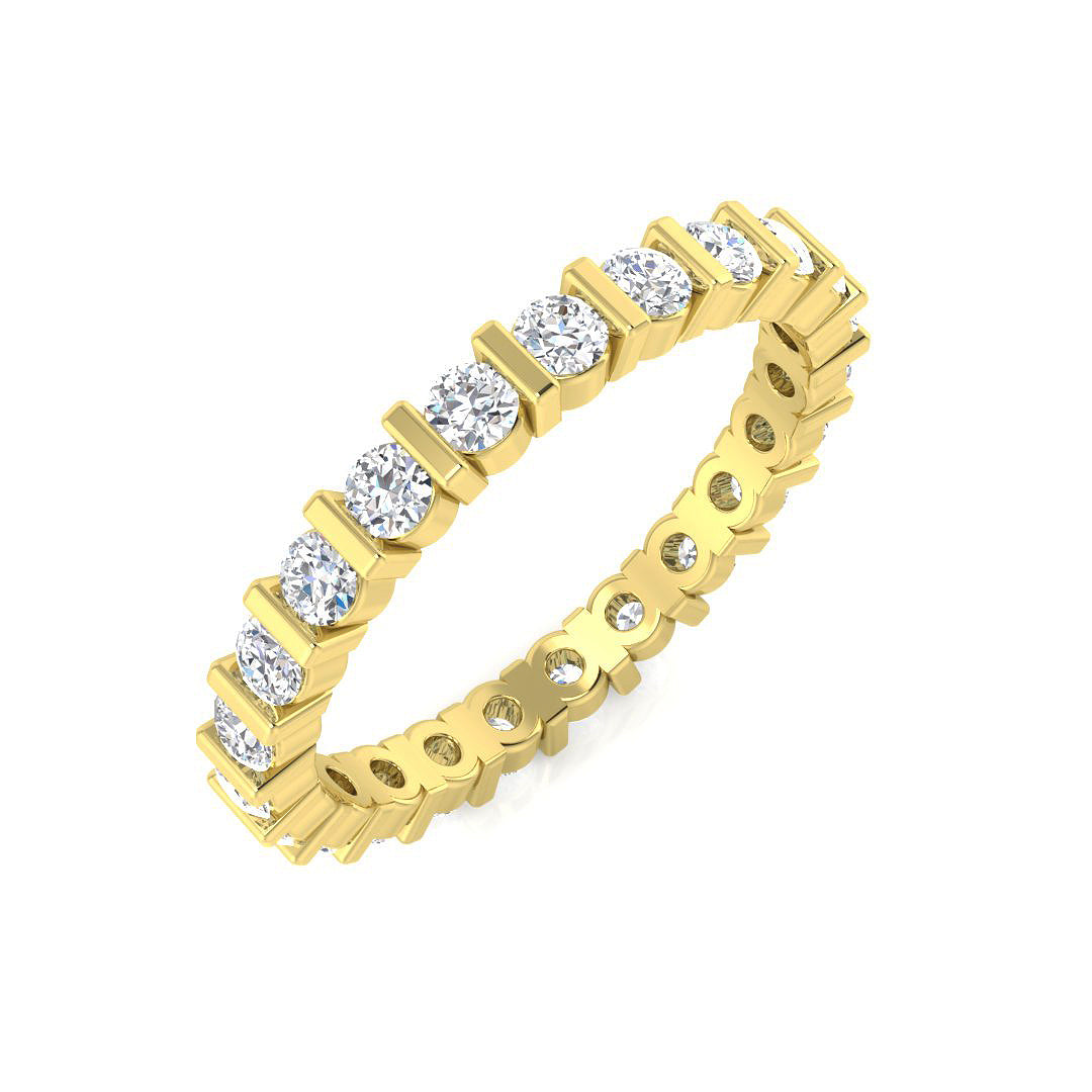 Full Eternity Diamond Ring 1.02ct–2.05ct – SL7402 – 18k Yellow Gold