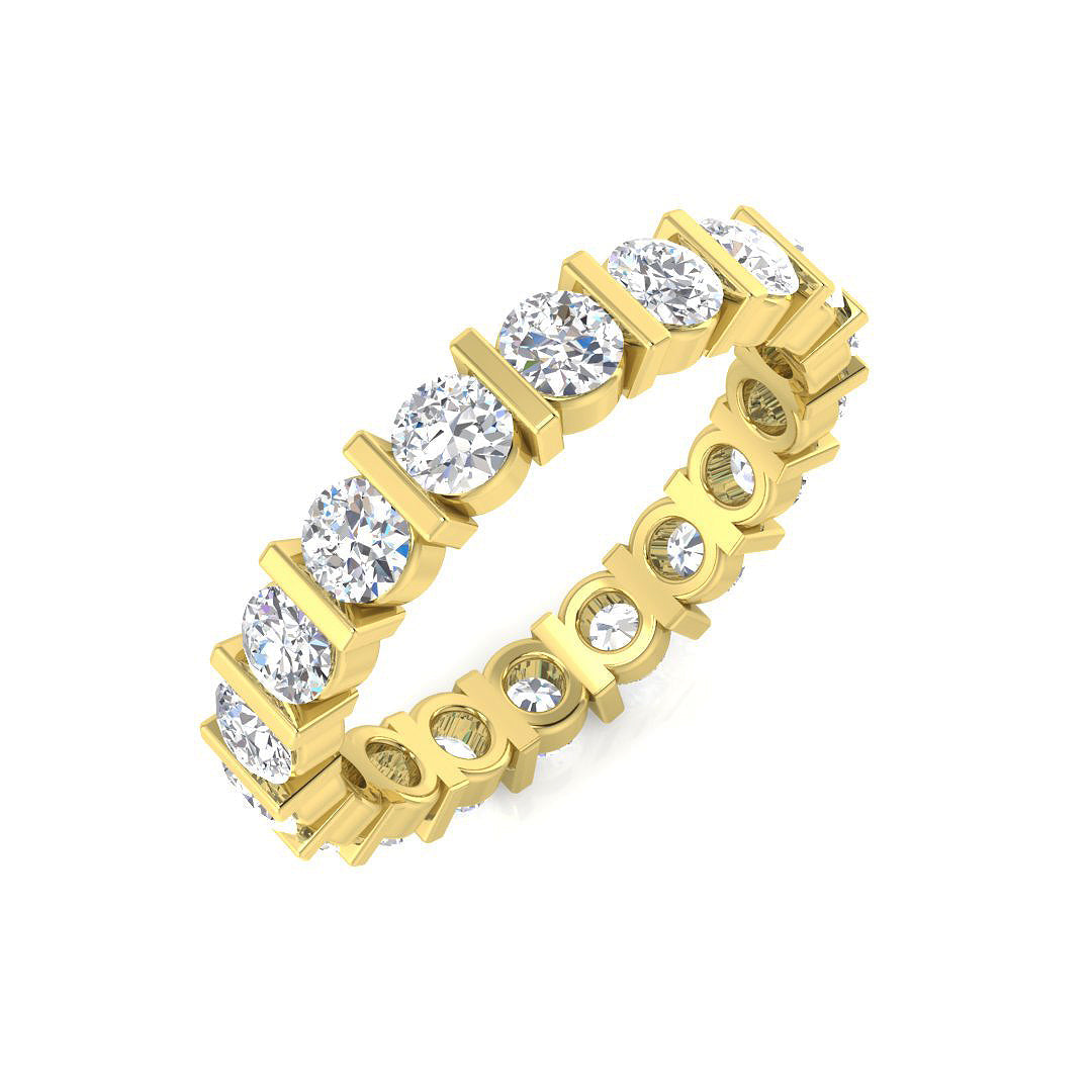 Full Eternity Diamond Ring 1.02ct–2.05ct – SL7402 – 18k Yellow Gold