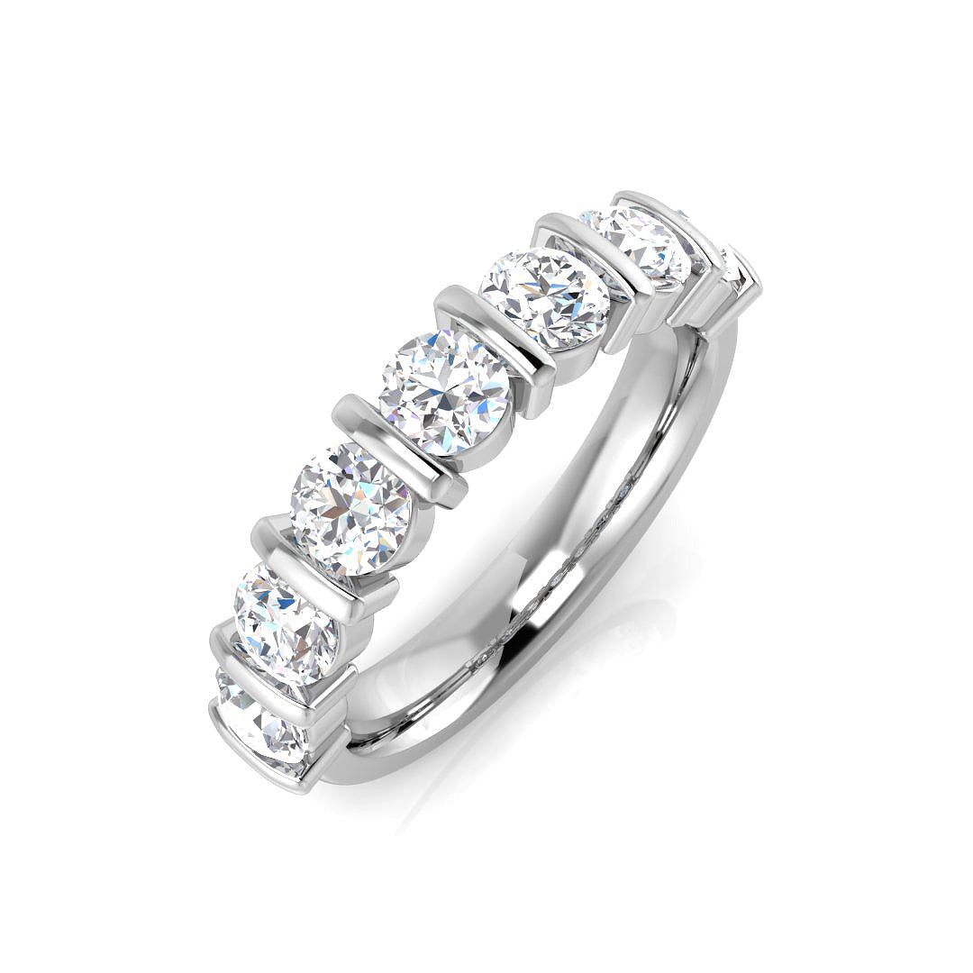 Half Eternity Diamond Ring 0.48ct–1.35ct – SL7330 – 18k White Gold