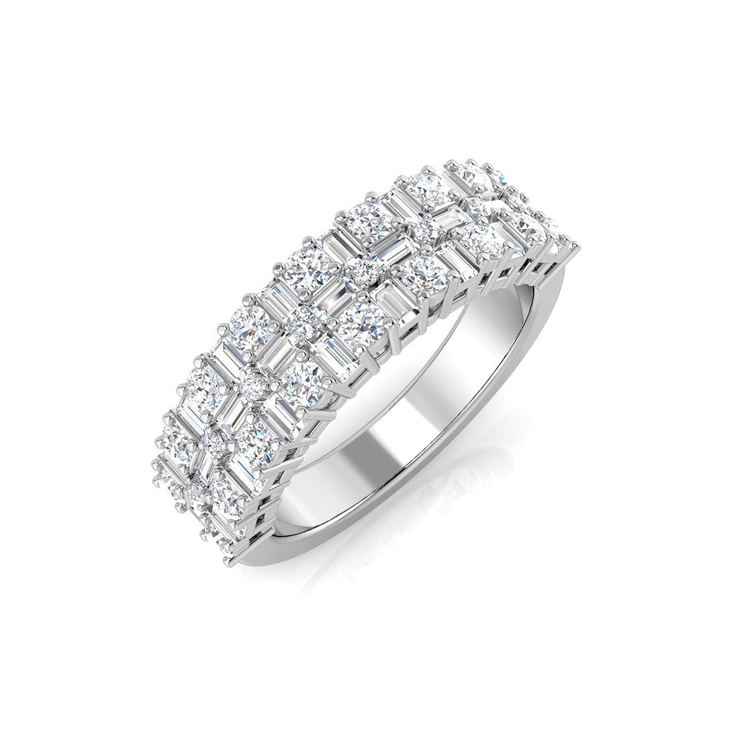 Half Eternity Diamond Ring 1.11ct – SL7997 – 18k White Gold