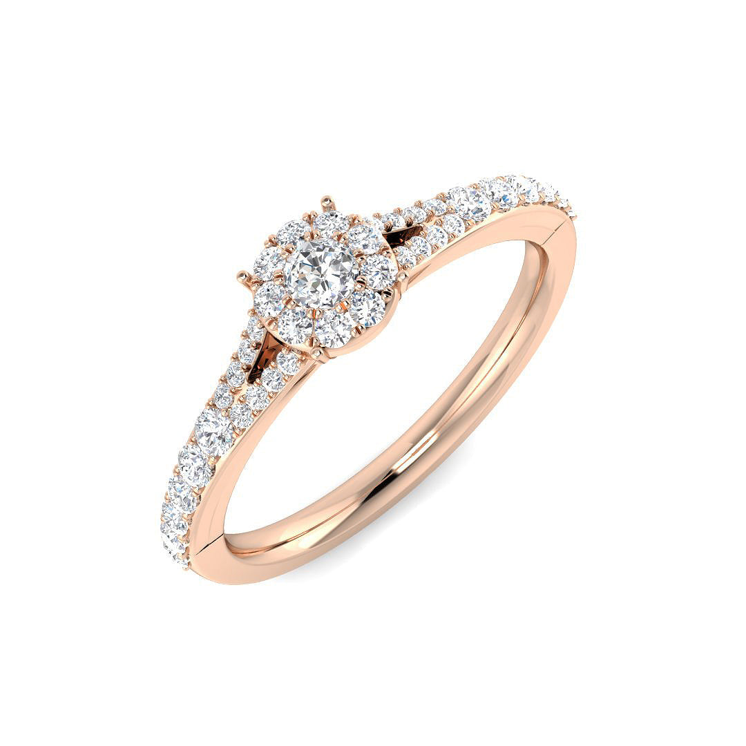 Cluster Diamond Ring 0.36ct–0.69ct – SL8326 – 18k Rose Gold