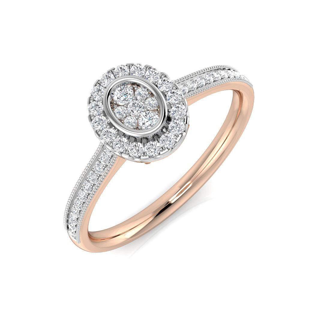 Cluster Diamond Ring 0.19ct – SL8338 – 18k Rose Gold
