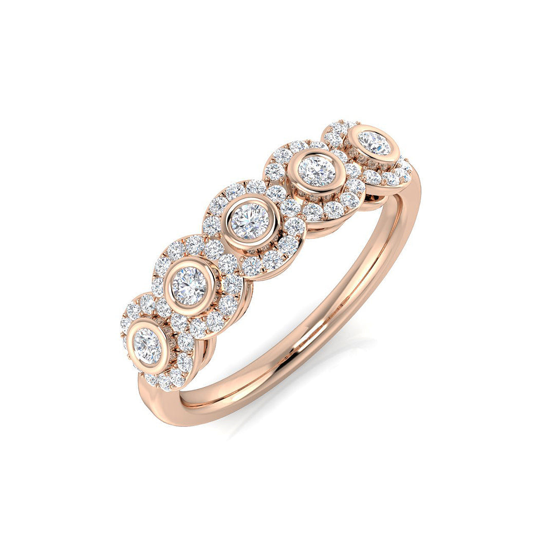 Five Stone Diamond Ring 0.41ct – SL8343 – 18k Rose Gold