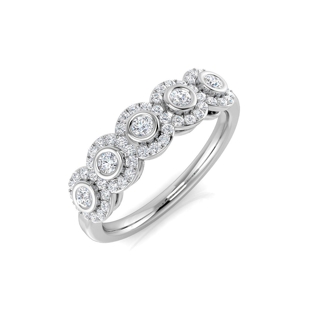 Five Stone Diamond Ring 0.41ct – SL8343 – 18k White Gold