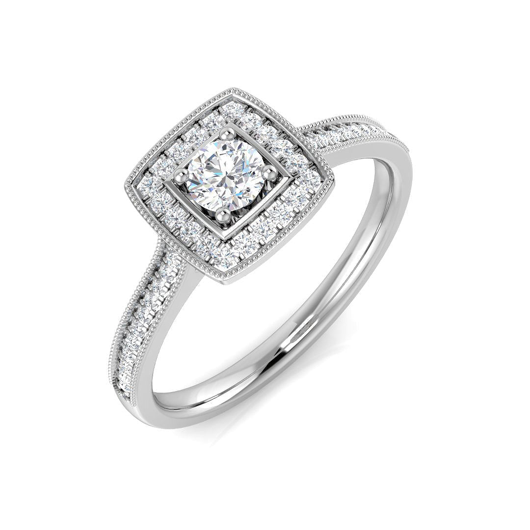 Vintage Diamond Ring 0.18ct – SL8351 – 18k White Gold
