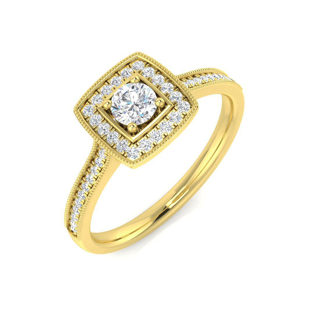 Vintage Diamond Ring 0.18ct – SL8351 – 18k Yellow Gold