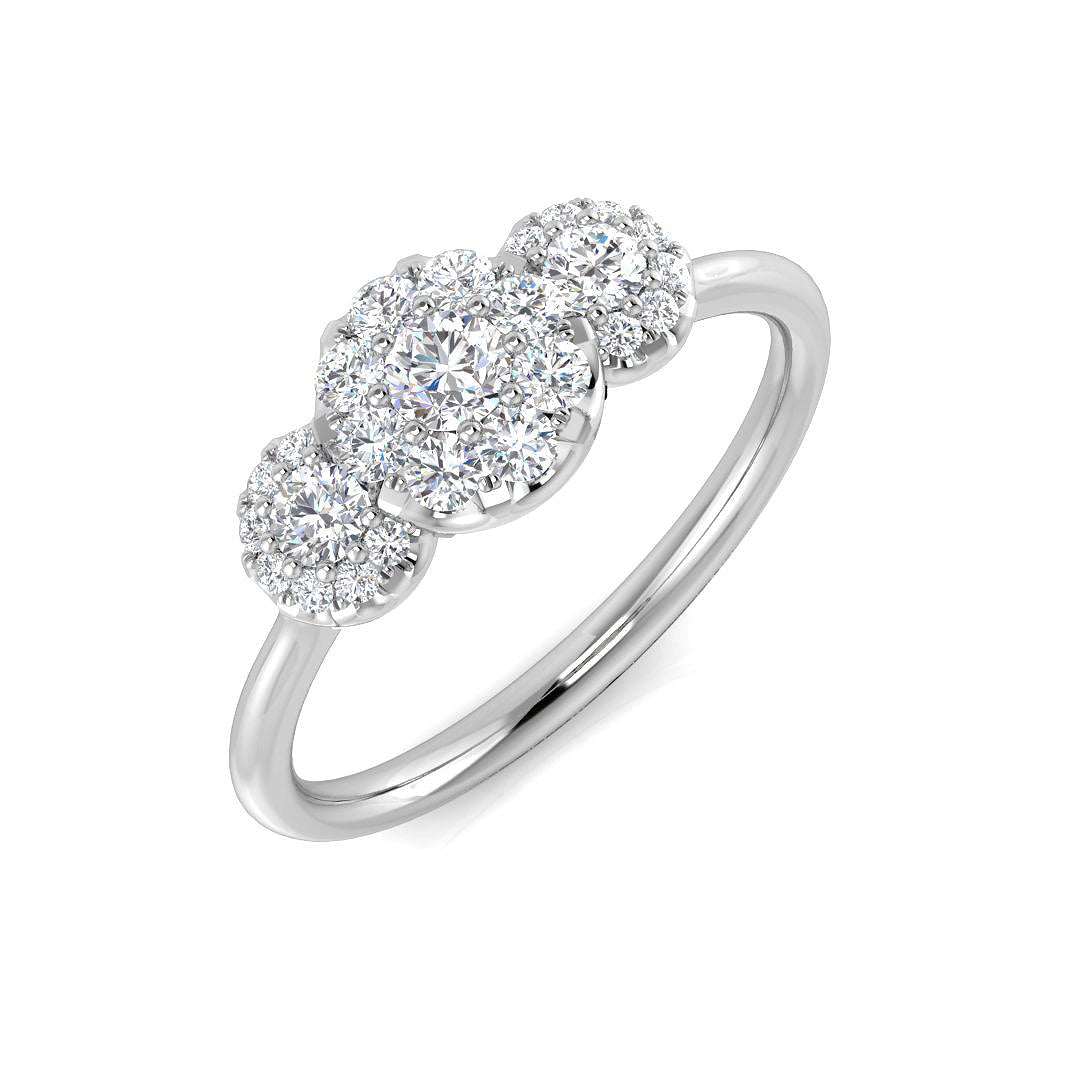 Three Stone Diamond Ring 0.43ct – SL8354 – 18k White Gold