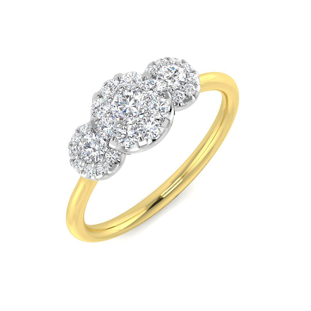 Three Stone Diamond Ring 0.43ct – SL8354 – 18k Yellow Gold