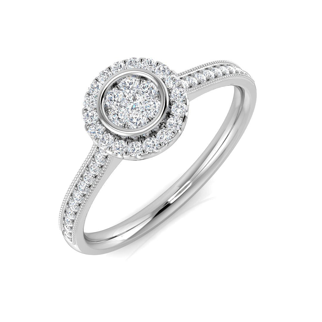 Cluster Diamond Ring 0.21ct – SL8362 – 18k White Gold