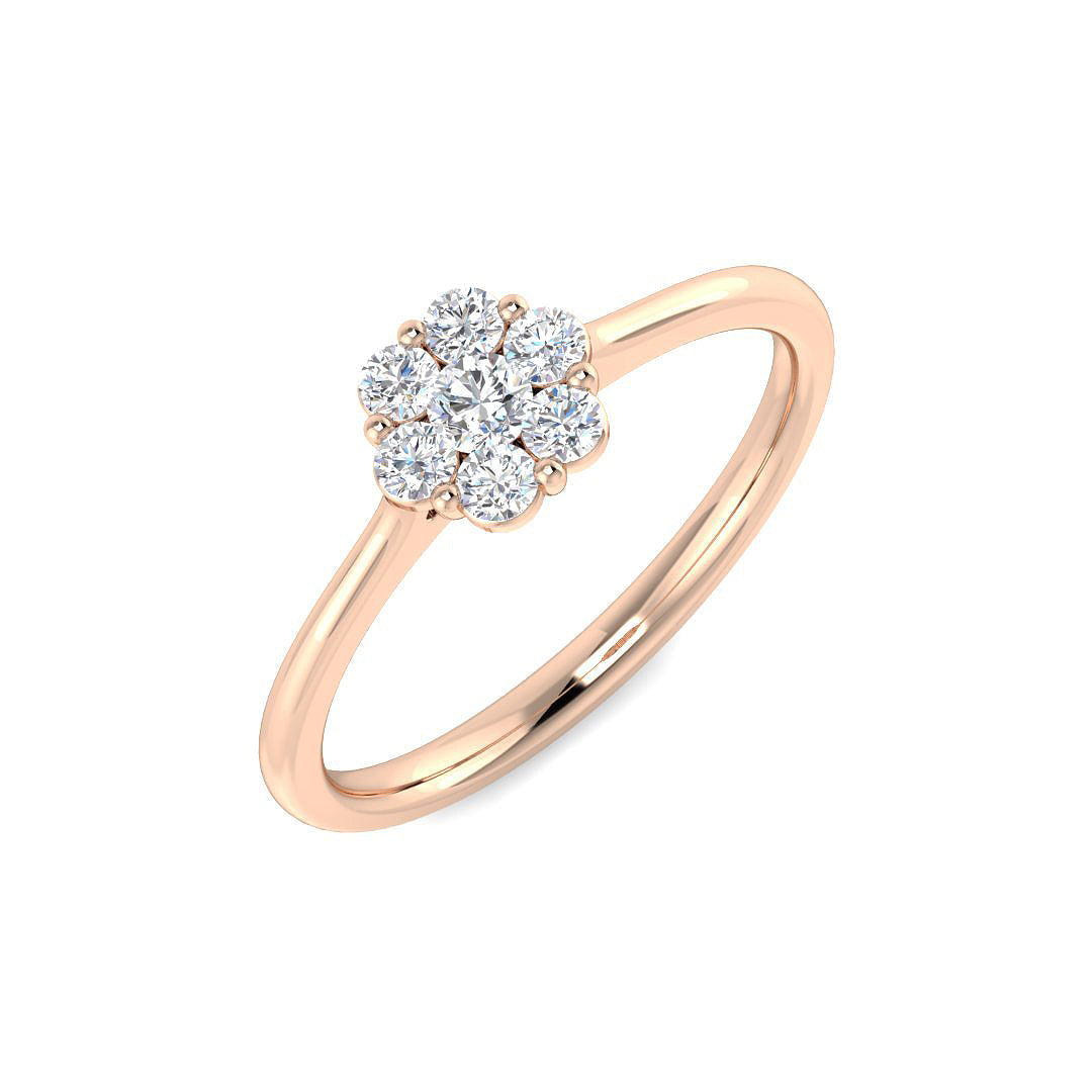 Cluster Diamond Ring 0.24ct – SL8374 – 18k Rose Gold
