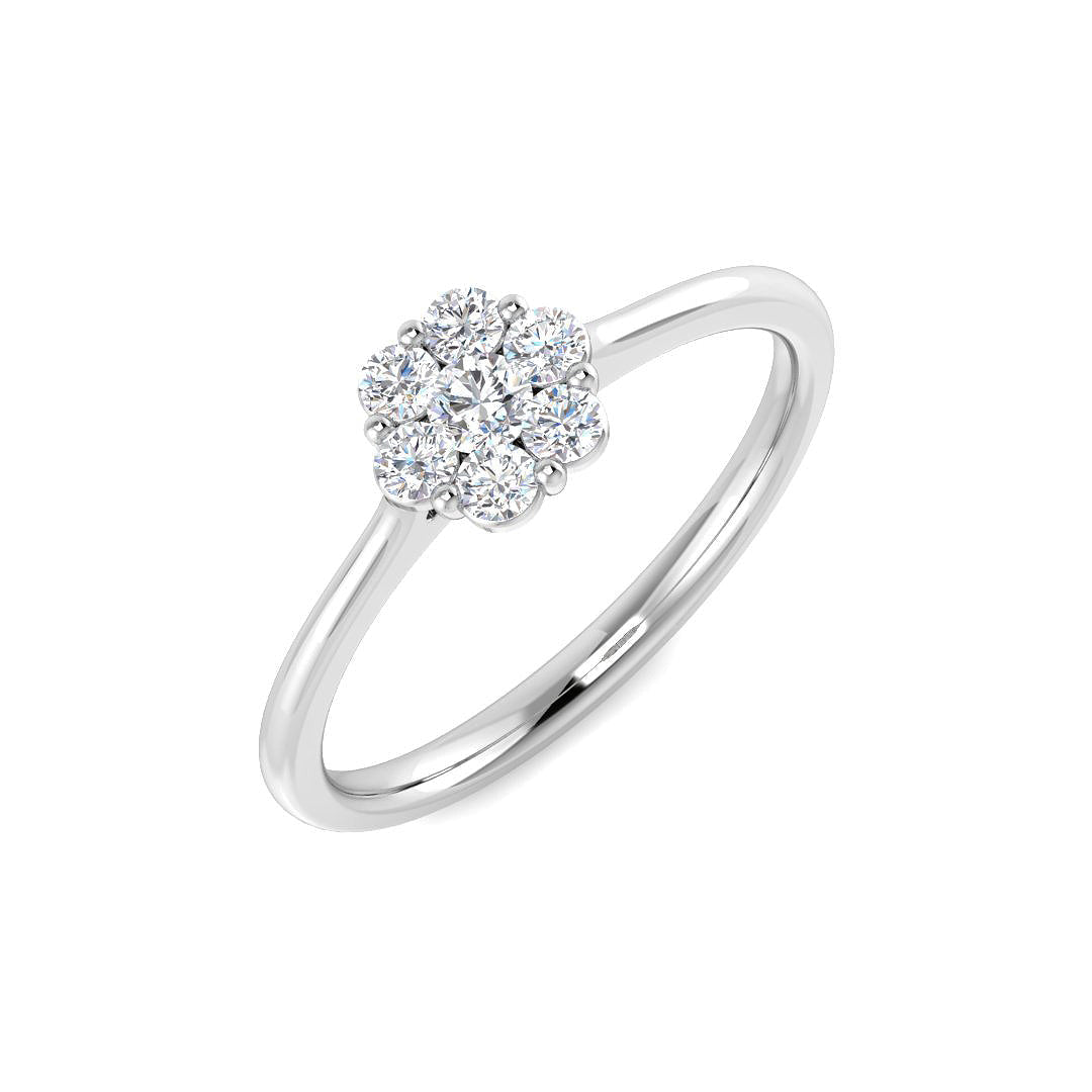 Cluster Diamond Ring 0.24ct – SL8374 – 18k White Gold